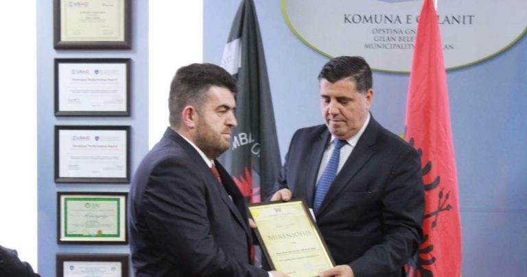 Nderohet me mirënjohje kryetari i KBI të Gjilanit Naim Aliu