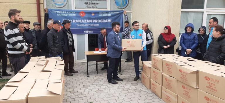 KBI – Gjilan dhuron 90 pako ushqimore për nder të fillimit të Ramazanit
